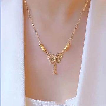 Gold plated Butterfly Necklace for Women - Arabinox