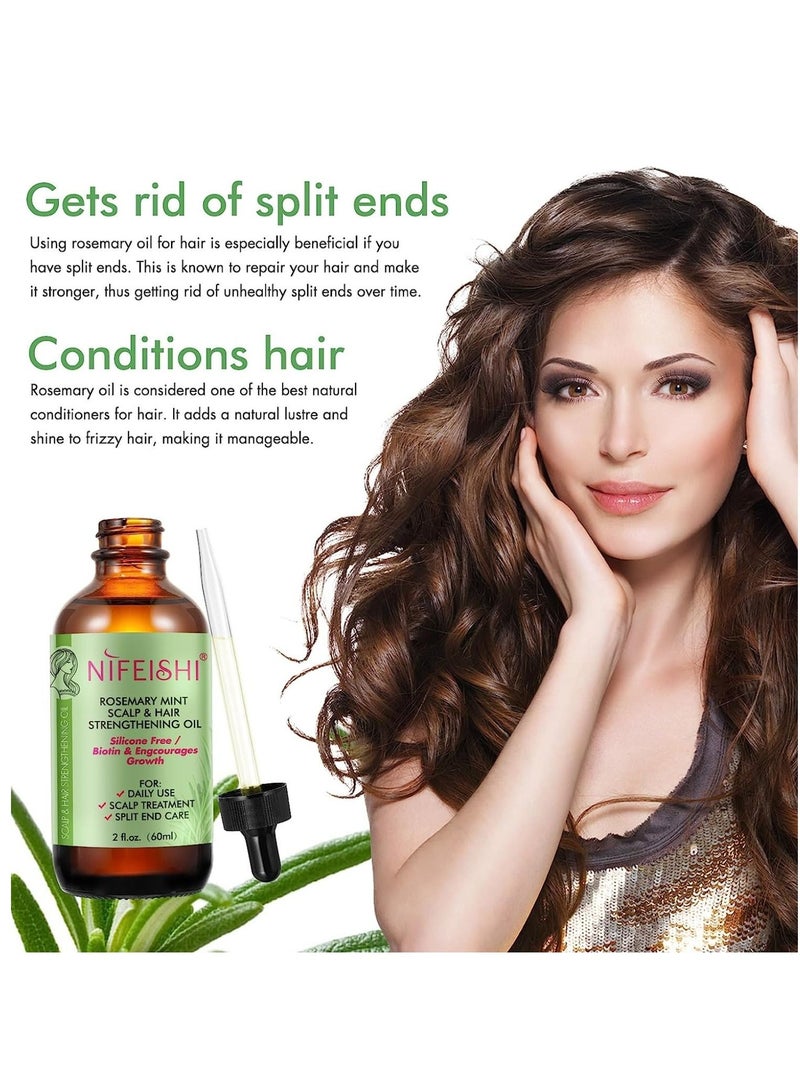Rosemary Mint Scalp and Hair Strengthening Oil Original - Arabinox