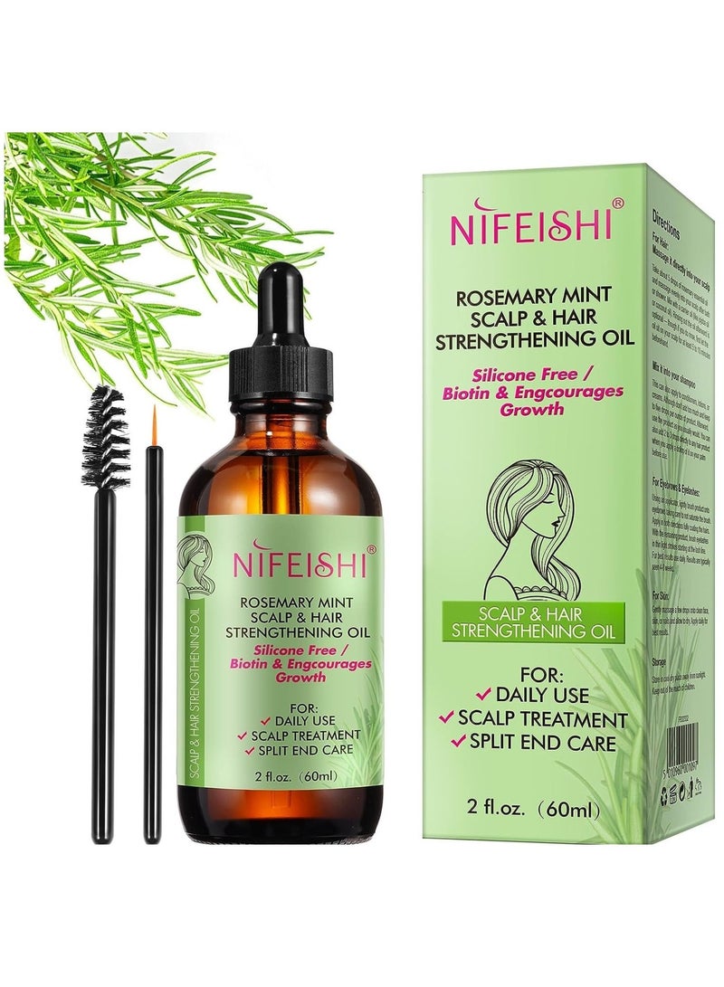 Rosemary Mint Scalp and Hair Strengthening Oil Original - Arabinox