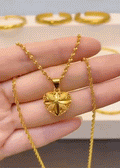 Gold Heart Necklace for Women - Arabinox