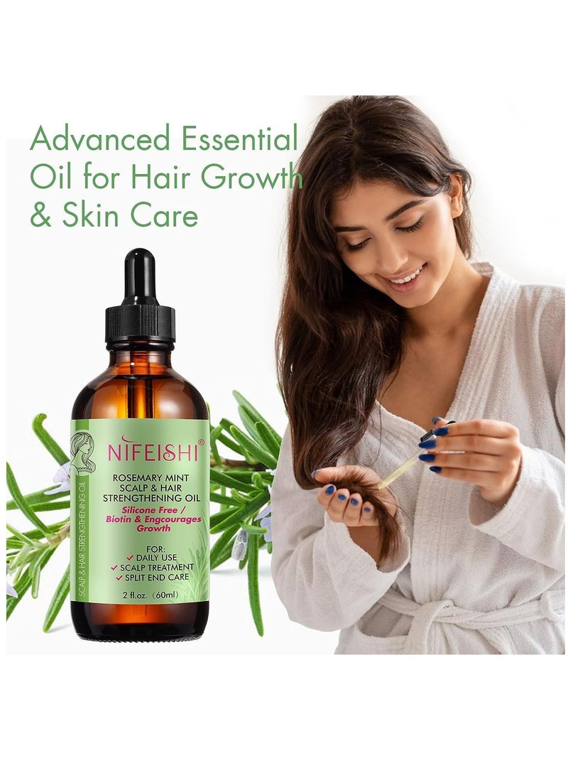 Rosemary Mint Scalp and Hair Strengthening Oil Original - Arabinox
