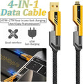 4-in-1 Gold-Plated USB Charging Cable – 65W Fast Charge - Arabinox