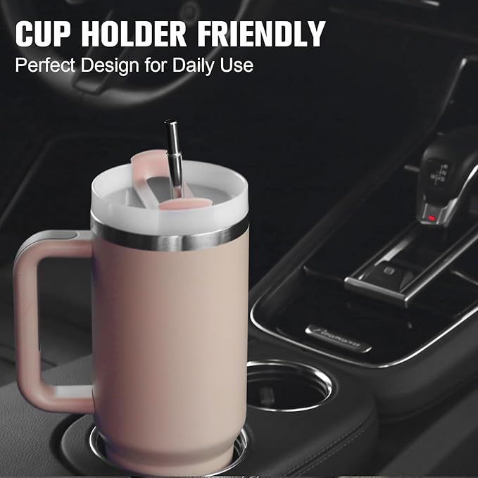 40oz Tumbler with Handle Insulated Stainless Steel - Arabinox