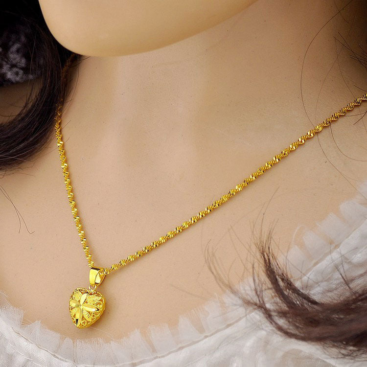 Gold Heart Necklace for Women - Arabinox