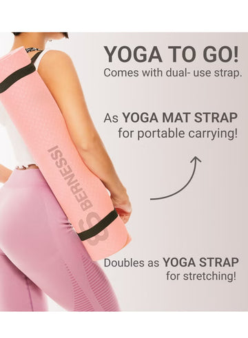 Yoga Mat with Carrying Strap Anti-Slip for Home Workout Exercises
