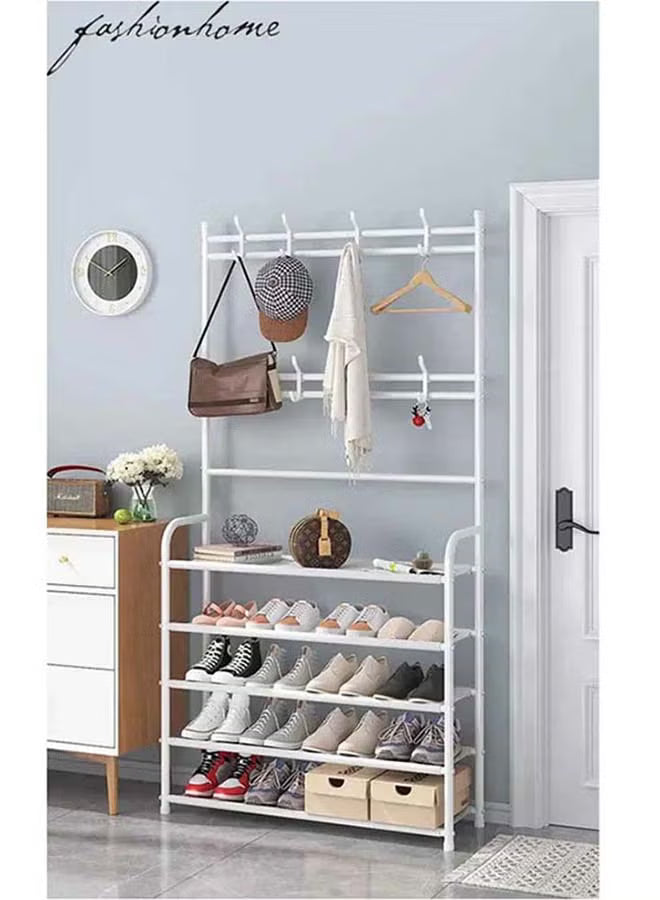 5-Tier Stainless Steel Coat And Shoes Rack
