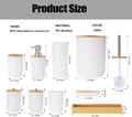 Bathroom Accessories Set, 6 Pieces - Arabinox