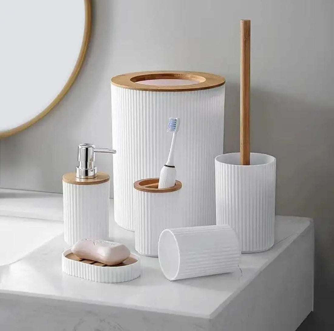 Bathroom Accessories Set, 6 Pieces - Arabinox