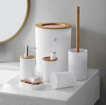 Bathroom Accessories Set, 6 Pieces - Arabinox