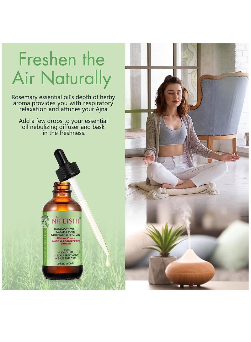 Rosemary Mint Scalp and Hair Strengthening Oil Original - Arabinox