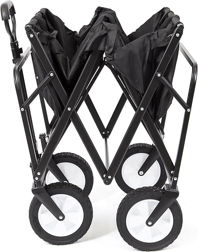 Collapsible Folding Outdoor Utility Wagon, Black - Arabinox