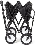 Collapsible Folding Outdoor Utility Wagon, Black - Arabinox