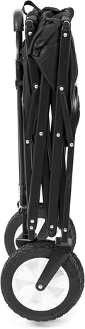 Collapsible Folding Outdoor Utility Wagon, Black - Arabinox