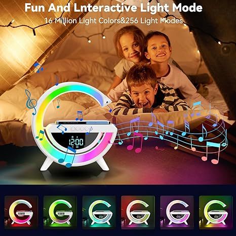 Digital Led Wireless Charger Speaker - Arabinox