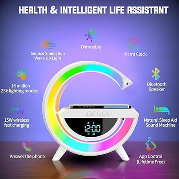 Digital Led Wireless Charger Speaker - Arabinox