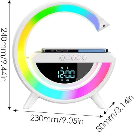 Digital Led Wireless Charger Speaker - Arabinox