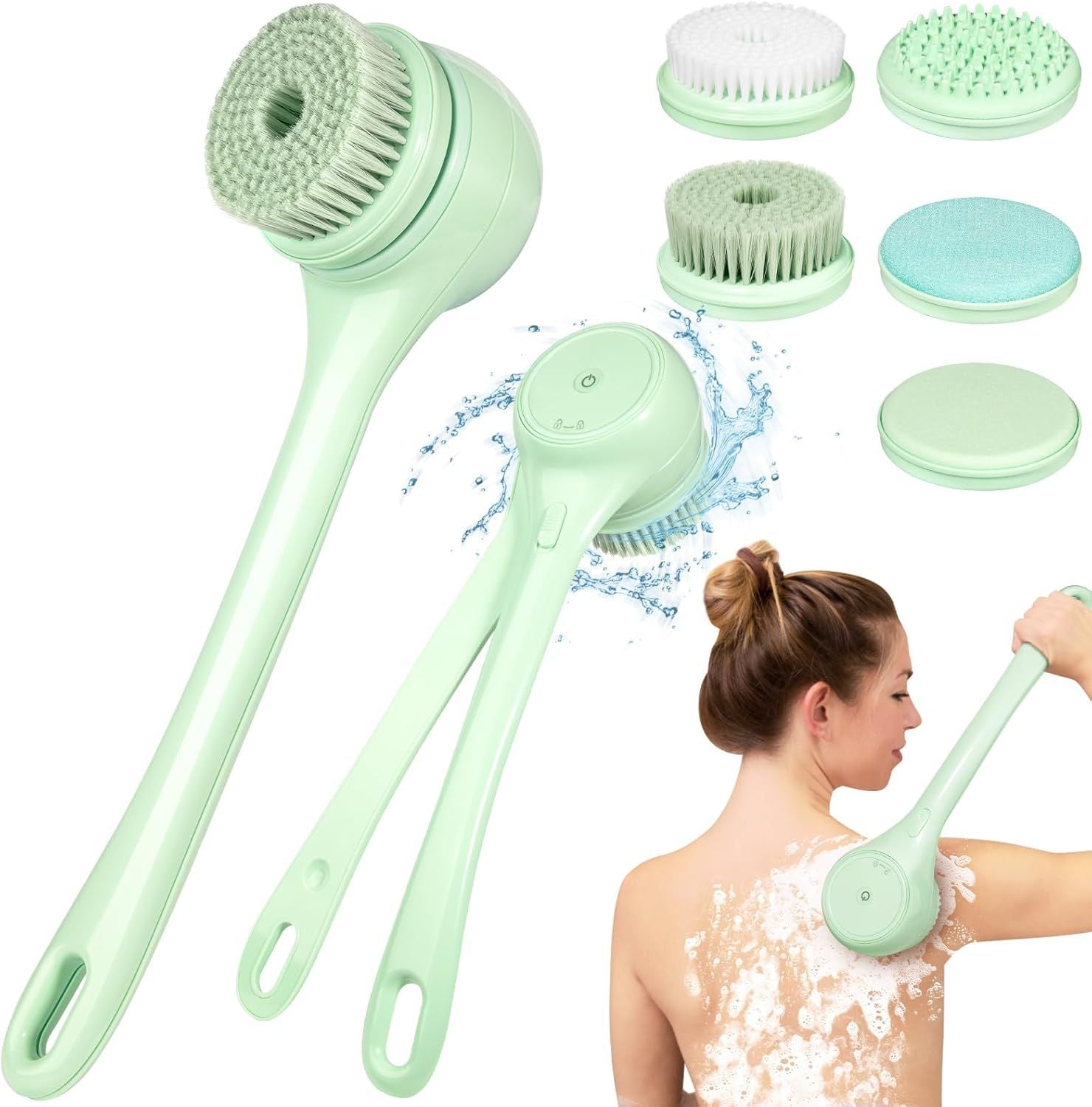 Electric Body Brush for Back and Shower Scrubber - Arabinox
