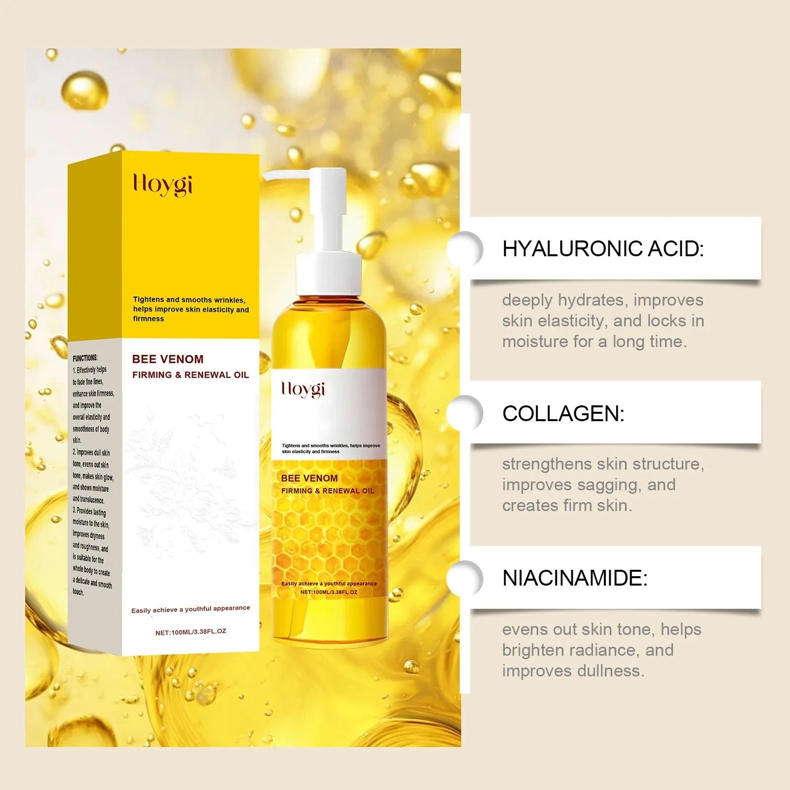 bee venom firming and renewal oil - Arabinox