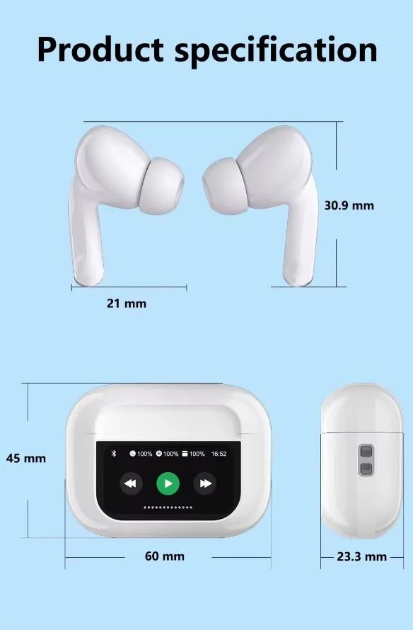 LED Display Earbuds - Arabinox