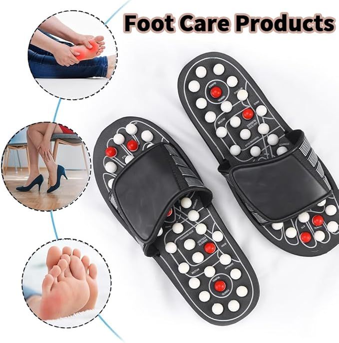 Message Slippers, Rotating Acupressure Foot Massager - Arabinox