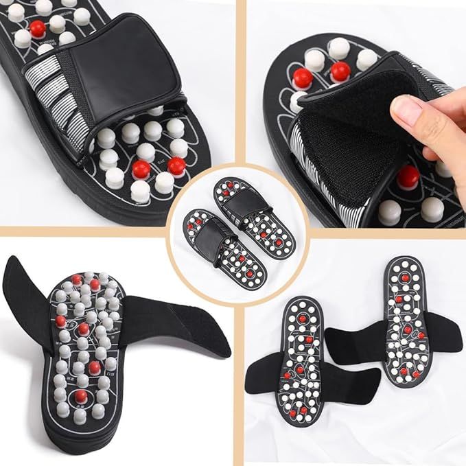 Message Slippers, Rotating Acupressure Foot Massager - Arabinox