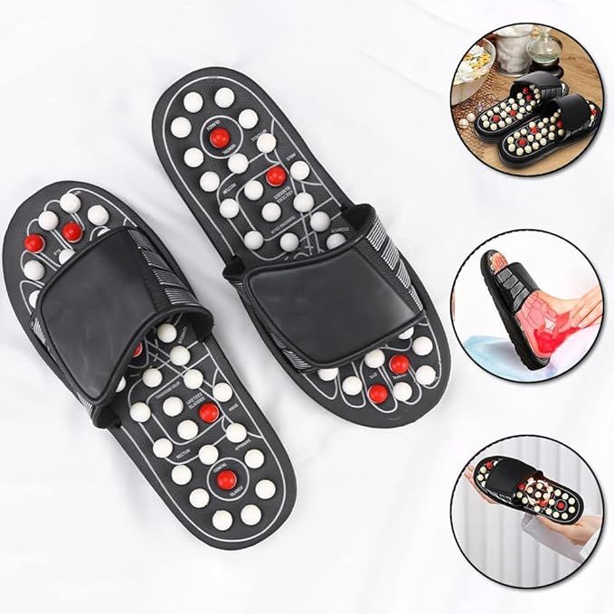 Message Slippers, Rotating Acupressure Foot Massager - Arabinox