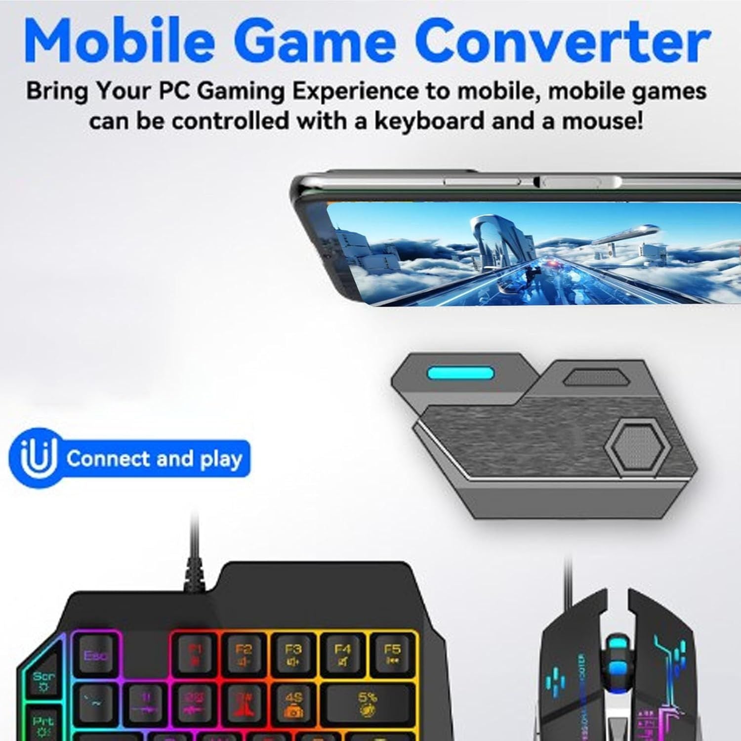 Mobile Gaming Converter with Mouse & Keyboard Support - Arabinox