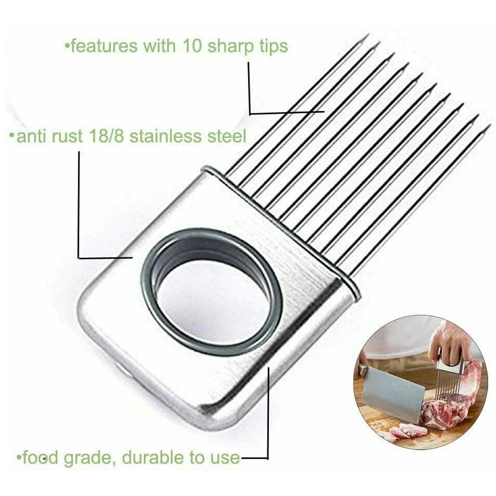 Onion Holder Slicer Vegetable tools Tomato Cutter Stainless - Arabinox