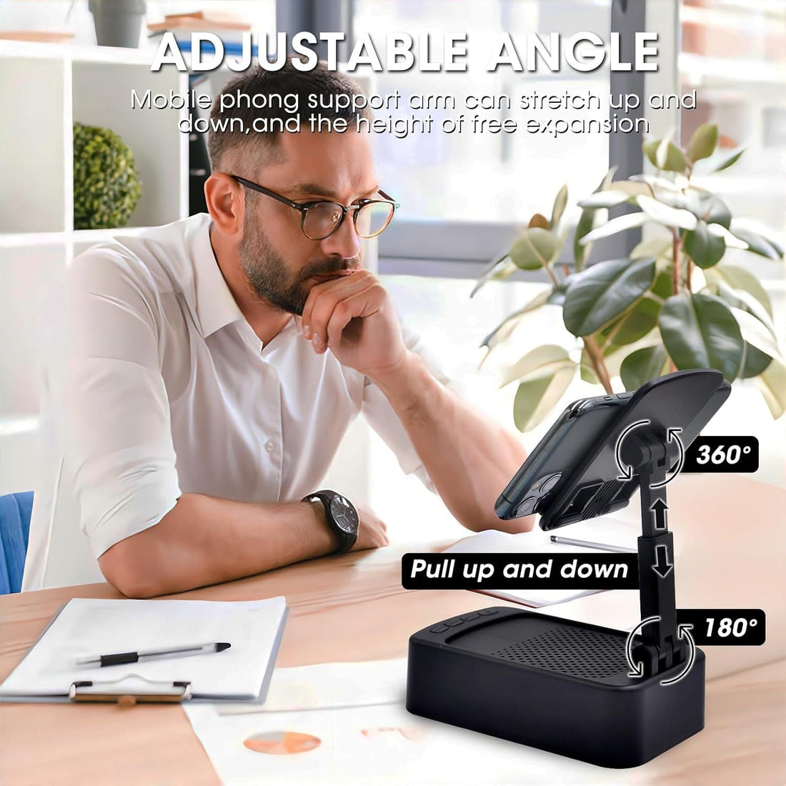 Roarswa Mobile Phone Holder with Bluetooth Speaker HD - Arabinox