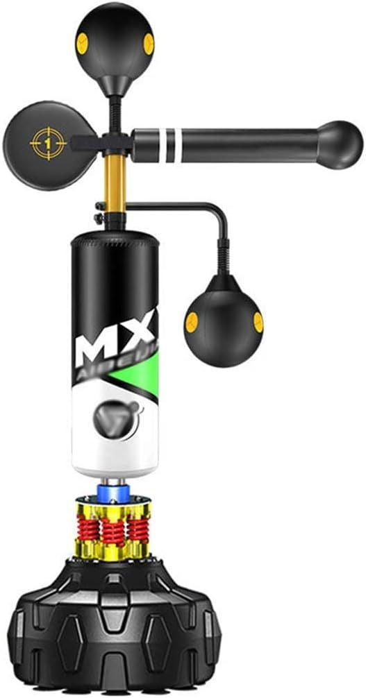 Speed Bags Boxing Reflex, Punching Bag with Spinning Bar, Height Adjustable Freestanding Speed Trainer - Arabinox