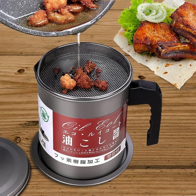 Stainless Steel Oil Filter Pot with Tray - Arabinox